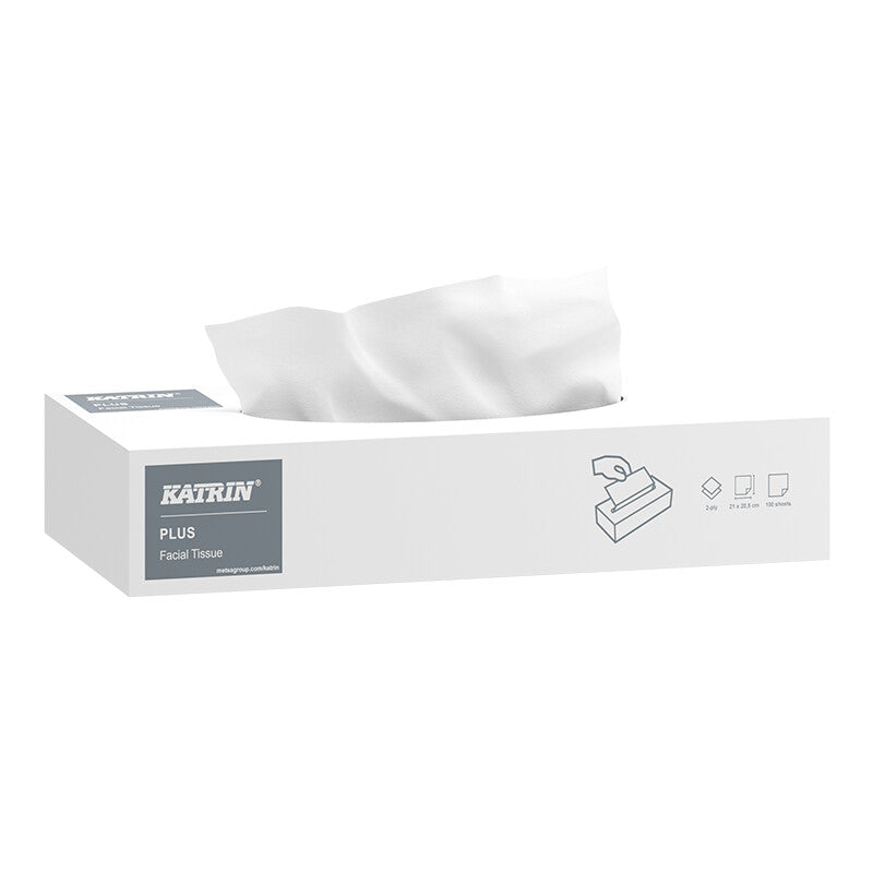 Kosmetiktücher Flachbox, 2-lagig, weiss, 100 % Zellstoff, 205 × 210 mm, FSC – 640 Boxen