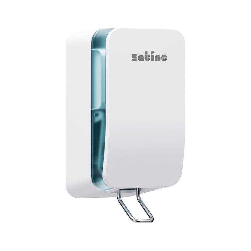 Satino satino Satino Clean & Care – Seifenspender, manuell, 500 ml, Kunststoff, schwarz, B 118 × H 280 × T 122 mm