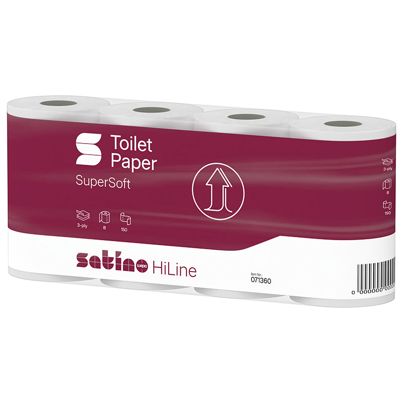 Satino Prestige Toilettenpapier – 3-lagig, Zellstoff, Blattgrösse 94 × 120 mm – 1'920 Rollen