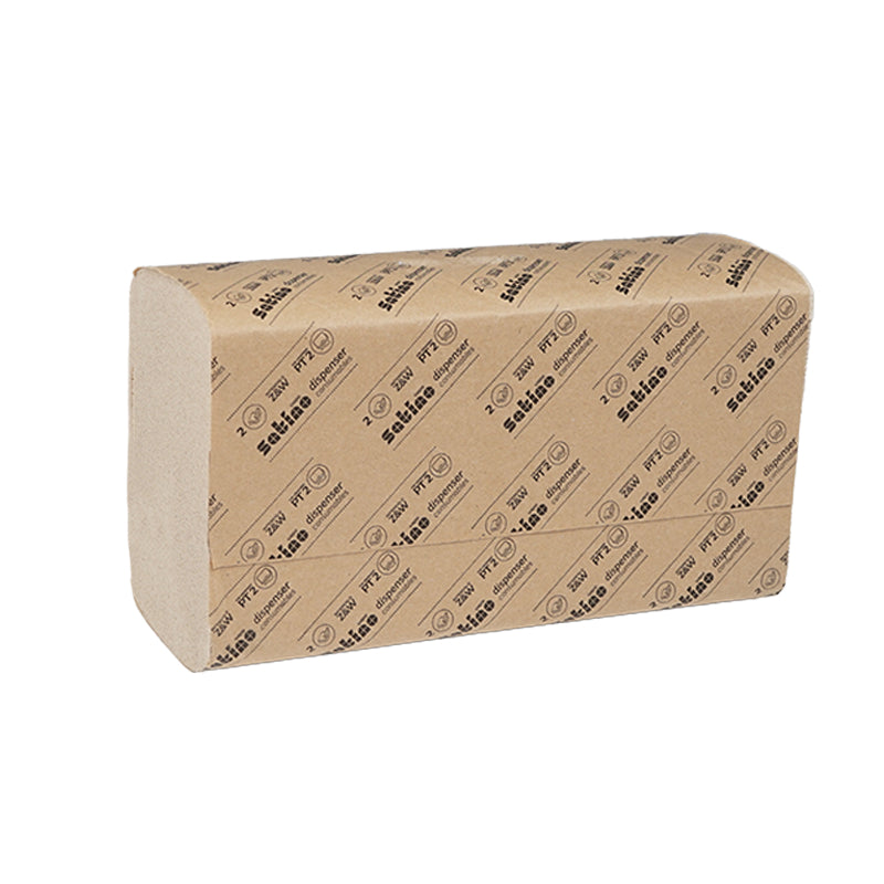 Satino satino Satino Falthandtuch PureSoft – Z-Falz, 2-lagig, Recycling-Zellstoff, natur, 206 × 240 mm – 75'000 Stück
