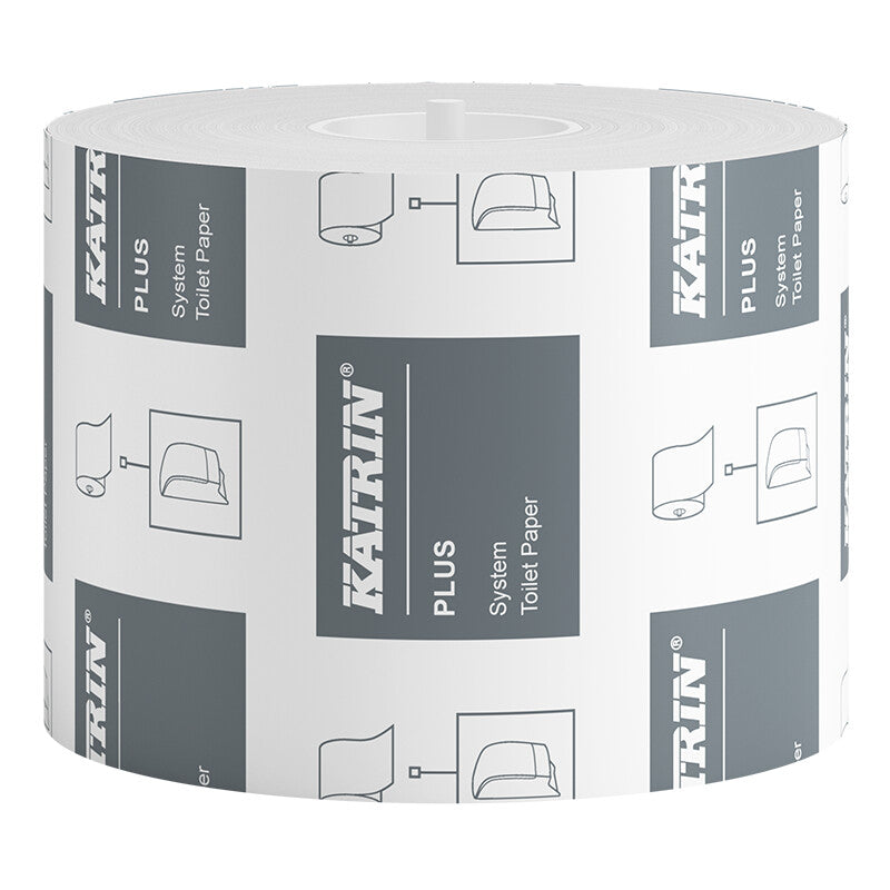 Katrin katrin Katrin Plus Toilettenpapier – Zellstoff, 3-lagig, weiss, 250 Blatt/Rolle, 95 × 110 mm – 792 Rollen