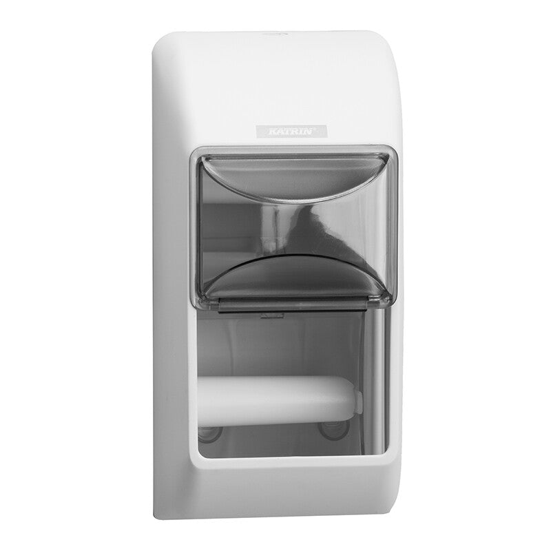 Katrin Plus Toilettenpapier – Zellstoff, 3-lagig, weiss, 250 Blatt/Rolle, 95 × 110 mm – 72 Rollen