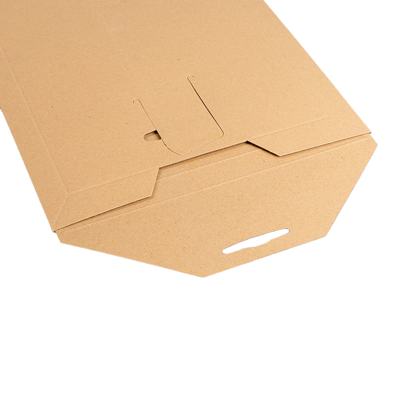 Owo-zet Karton-Versandtasche – 265 × 355 mm, Schmalseite offen, Vollpappe, braun – 50 Stück