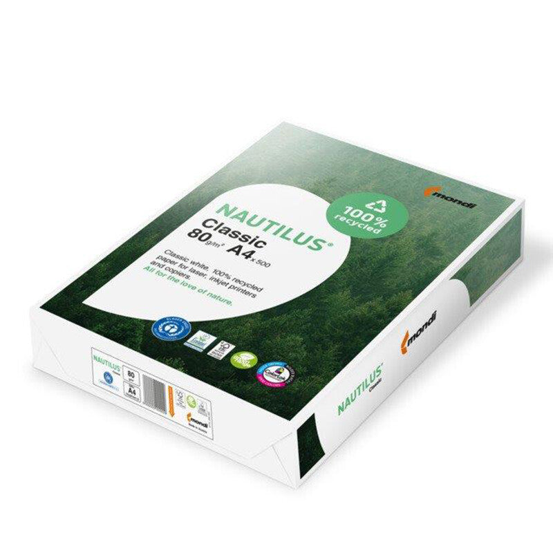 Nautilus Classic Recyclingpapier 100% Recycling naturweiss – A4, 80 g/m², 2'500 Blatt