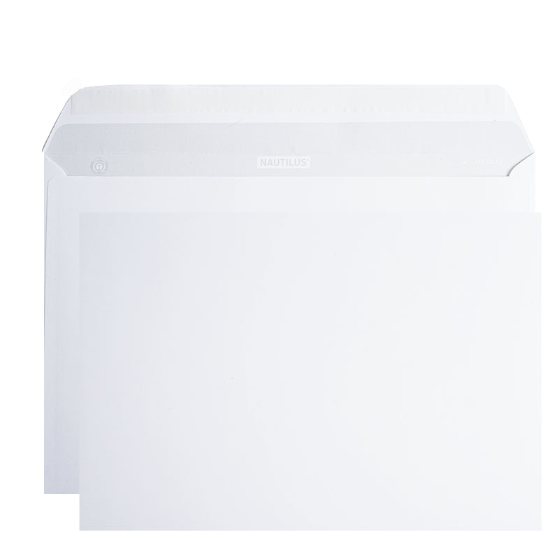 Nautilus Couvert C4, ohne Fenster, matt weiss, 120 g/m², mit Innendruck – 250 Stk.