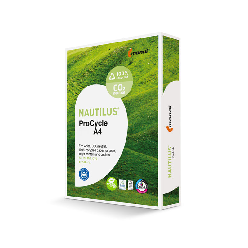 Nautilus ProCycle Recyclingpapier 100% Recycling Weiss – A4, 250 g/m², 250 Blatt