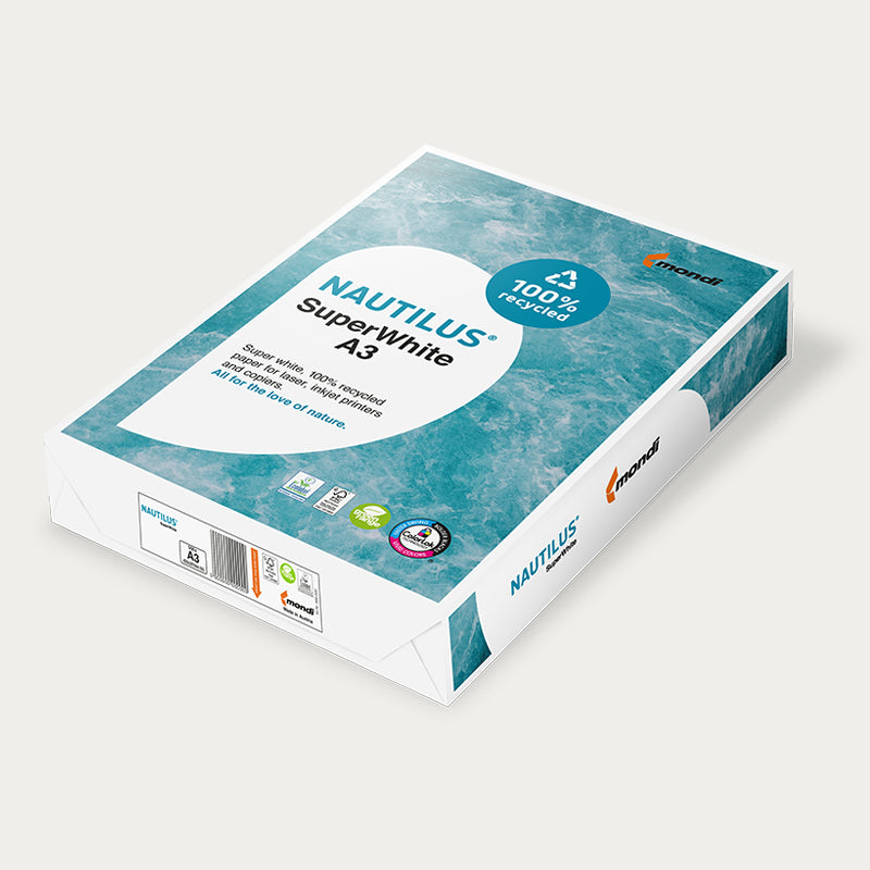 Nautilus Kopierpapier – A3, 120 g/m², hochweiss – FSC – 250 Blatt