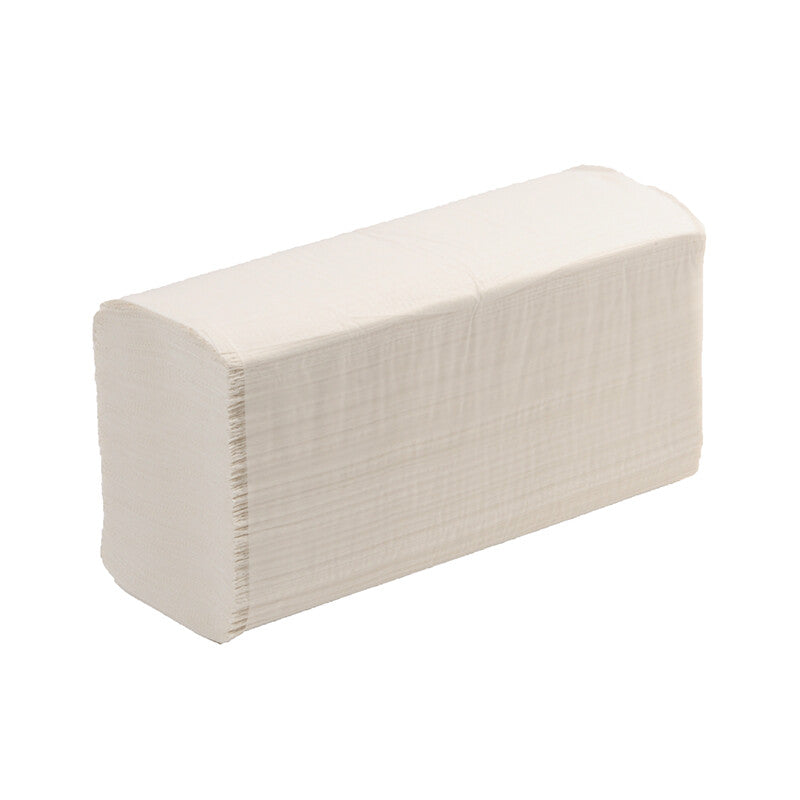 Falthandtücher Falthandtuch – V-Falz, 2-lagig, Zellstoff, Weiss, 215 × 210 mm, 15×210 Stk. (Total 3'150 Stk.)