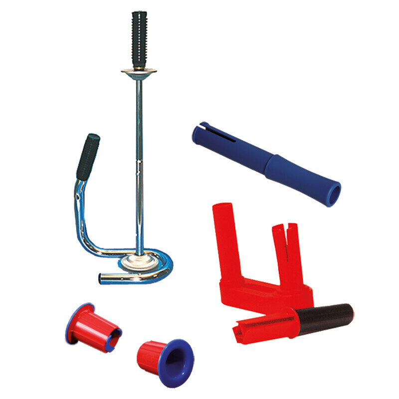 Master'in Stretchfolienabroller – für Folienbreite 430–450 mm – Blau – mit Kernbremse – 1 Stk