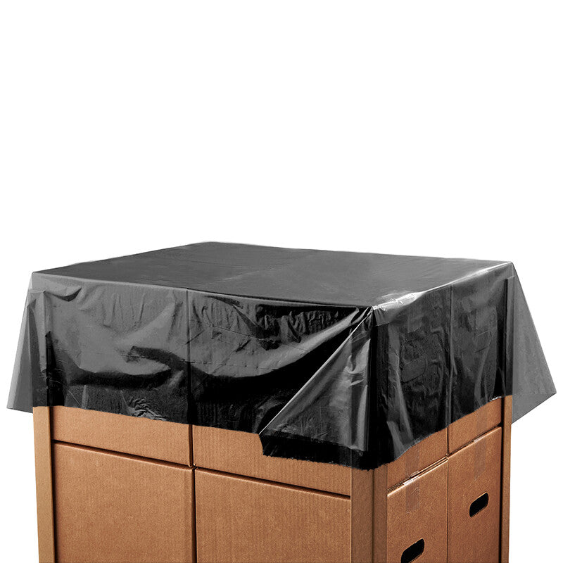 Folien-deckblatt Luftpolsterfolie – 1200 mm × 400 m – 25 µm, perforiert – schwarz – 1 Rolle