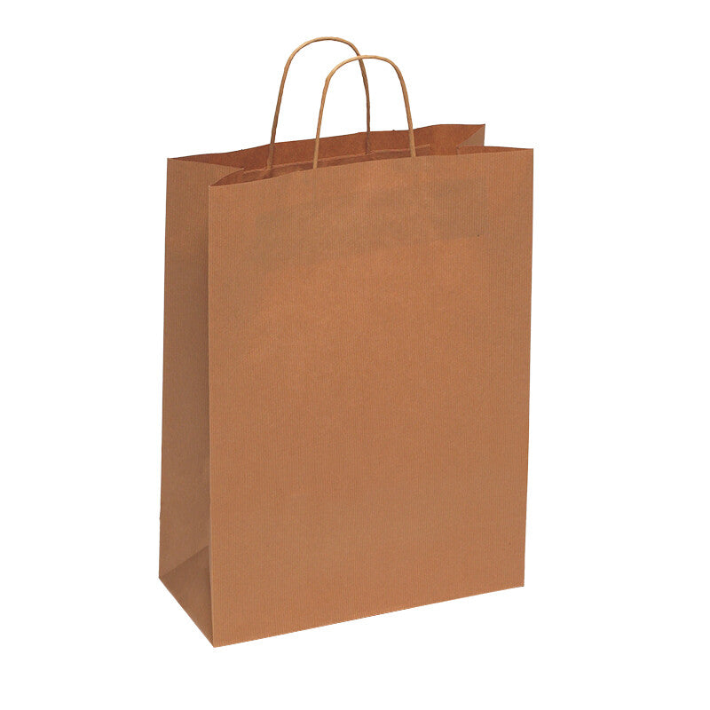 Papiertragetaschen Papiertragetasche – 54 × 49 × 15 cm – Kraftpapier, 110 g/m² – Braun – 100 Stk.