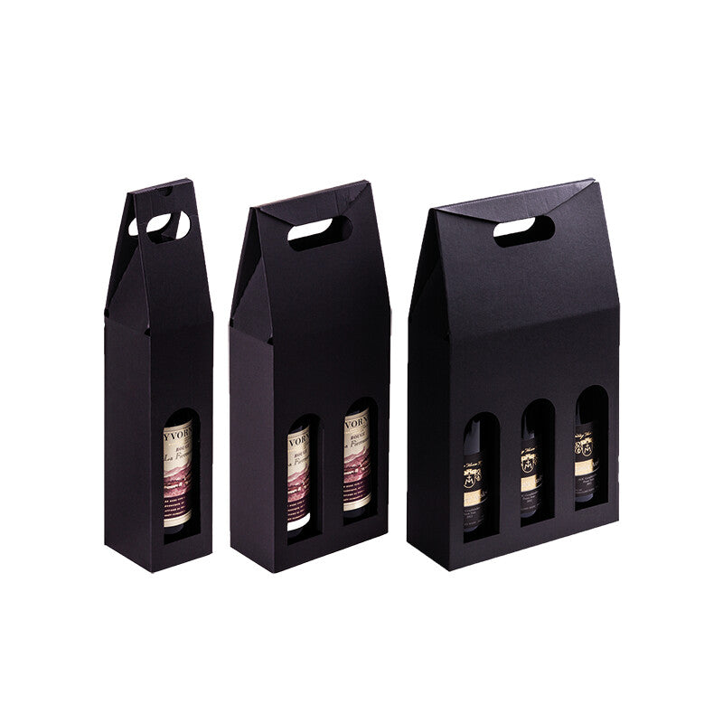 Weintrageverpackung Geschenkbox – mit Unterteilung – für 1 Weinflasche – 243 × 81 × 370 mm – 1 Stk. (Ab 25 Stk.)