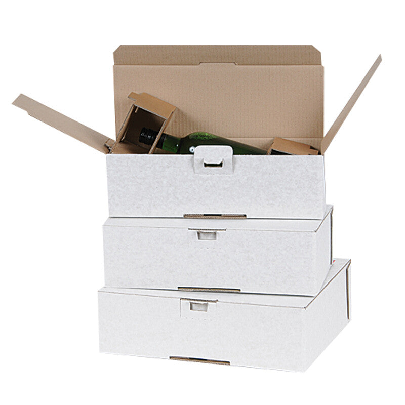 Weinversandkarton Versandkarton, weiss – 332 × 285 × 93 mm – 10 Stk.