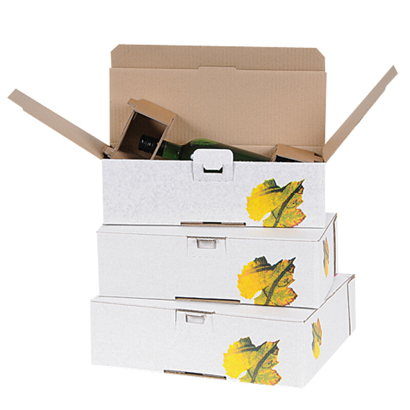 Weinversandkarton Versandkarton, weiss – 418 × 164 × 127 mm – 25 Stk.