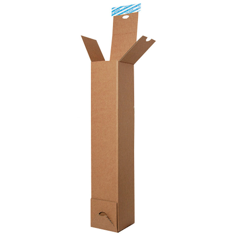 Vierkanthülle, braun, mit Selbstklebeverschluss – 100 × 100 × 500 mm – 25 Stk.
