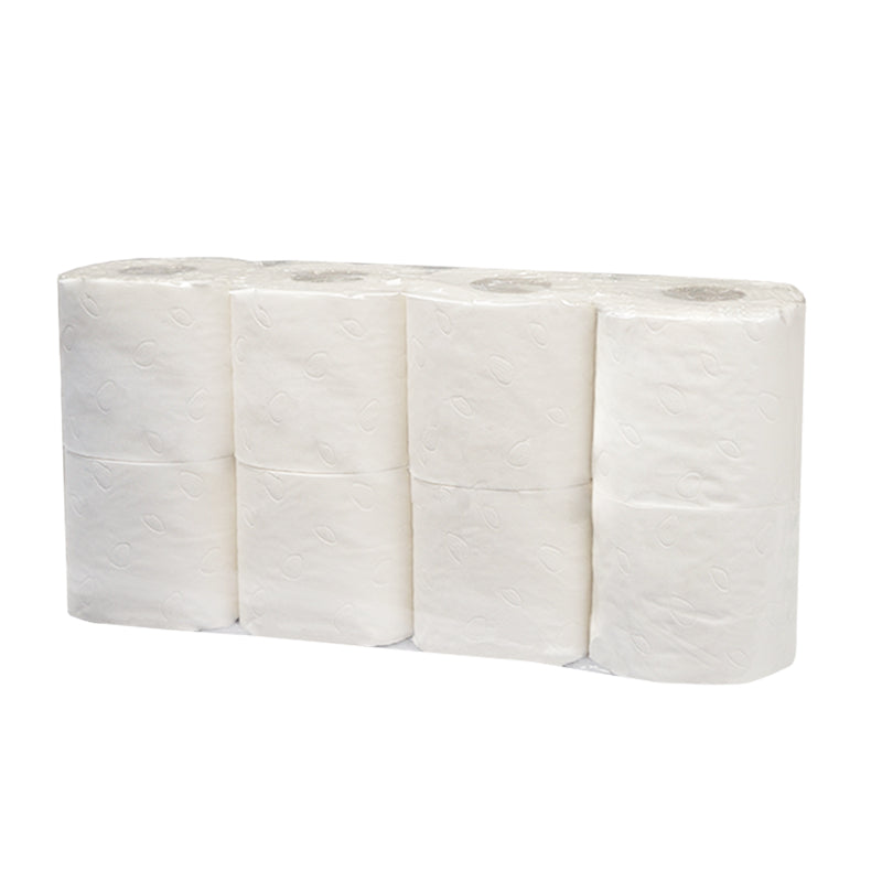 Toilettenpapier – Zellstoff, 3-lagig, hochweiss, 250 Blatt/Rolle, 93 × 110 mm – 448 Rollen