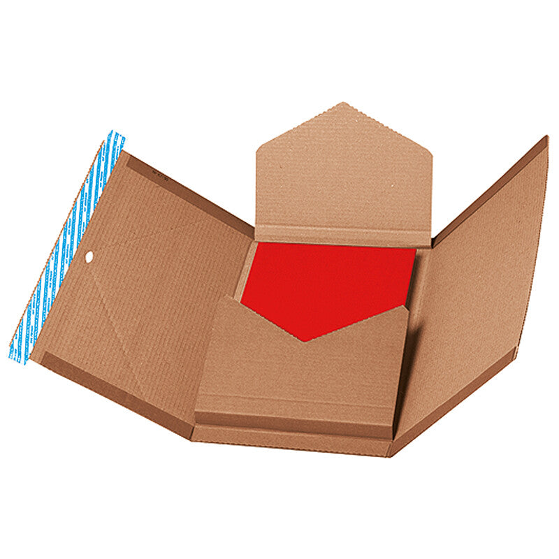 Varifix Bücherbox, Braun – 309 × 222 × 30-90 mm – 50 Stk.