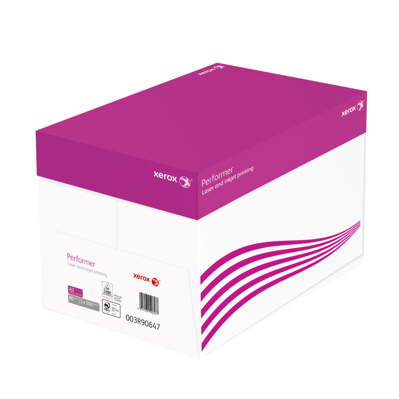 Xerox Performer Kopierpapier – A3, 80 g/m², weiss – holzfrei, ECF – 25000 Blatt