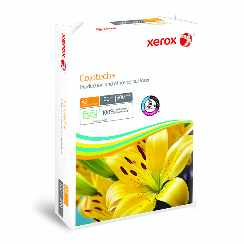 Xerox Colotech+ Beschichtetes Laserpapier Hochglanz Weiss – A3, 100 g/m², 2'000 Blatt