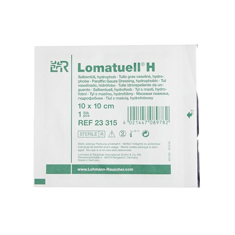 Lohmann und Rauscher Kompressen Lomatuell H – 100 × 100 mm, 10 Stück