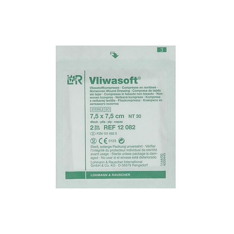 Lohmann und rauscher Lohmann & Rauscher Kompressen Vliwasoft – 75 × 75 mm, 75 × 2 Kompressen, steril