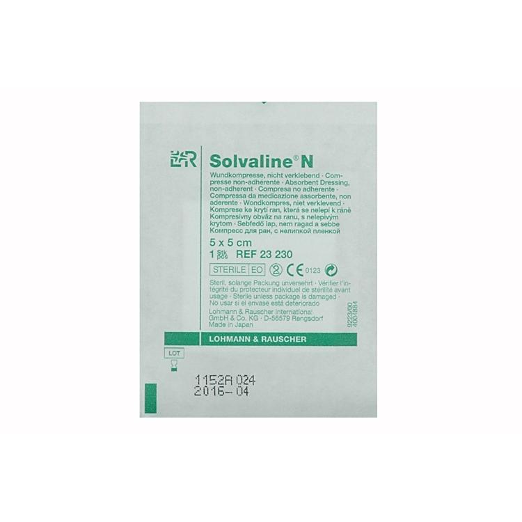 Lohmann und Rauscher Wundkompresse Solvaline N – 50 × 50 mm, 100 Stück, steril