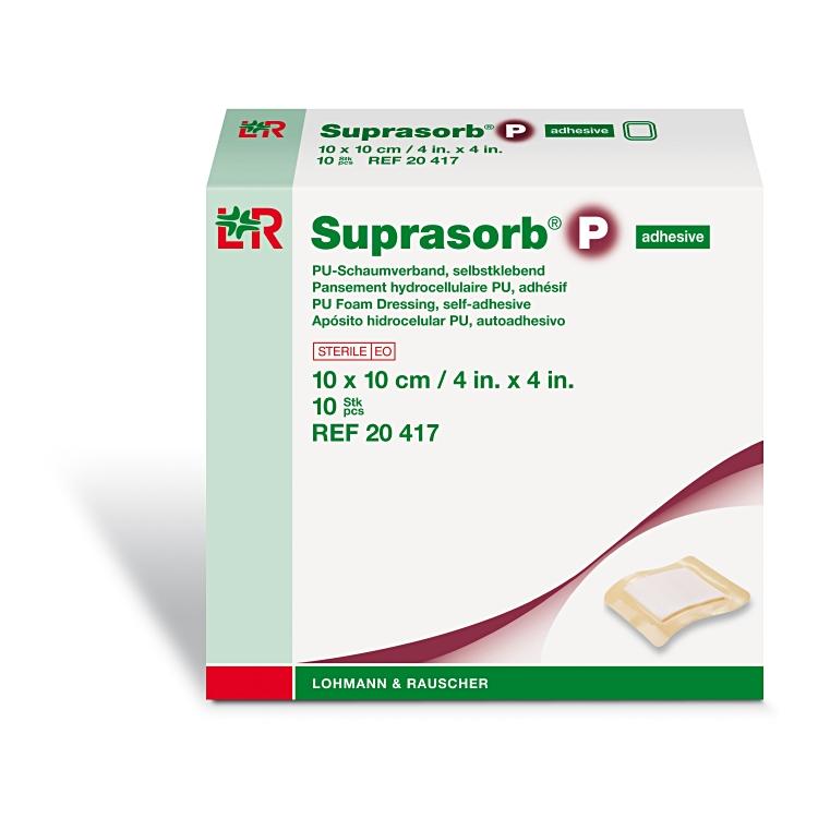 Lohmann und rauscher Lohmann & Rauscher Kompressen Suprasorb P – 75 × 75 mm, 10 Stück, steril