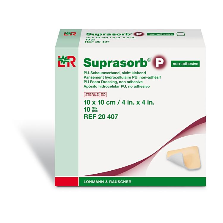 Lohmann und rauscher Lohmann & Rauscher Wundauflagen Suprasorb P – 50 × 50 mm, 10 Stück, steril
