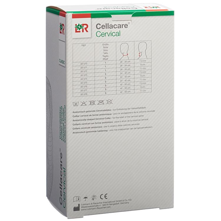 Lohmann & Rauscher Binde Cellacare Cervical Classic – Höhe 90 mm, für Halsumfang 34–42 cm, schwarz, Baumwolle