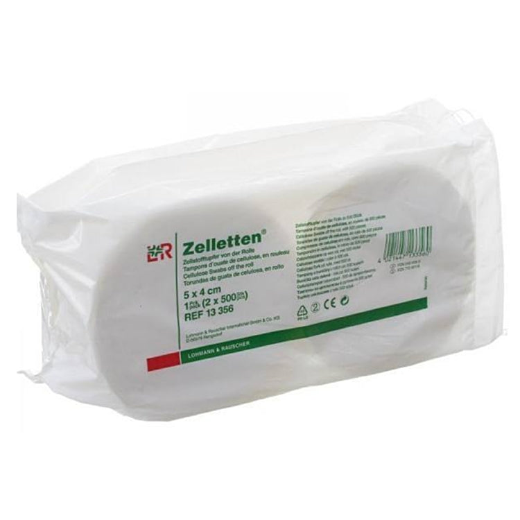 Lohmann und rauscher Lohmann & Rauscher Kompressen Zelletten – 50 × 40 mm, 2 Rollen à 500 Stück