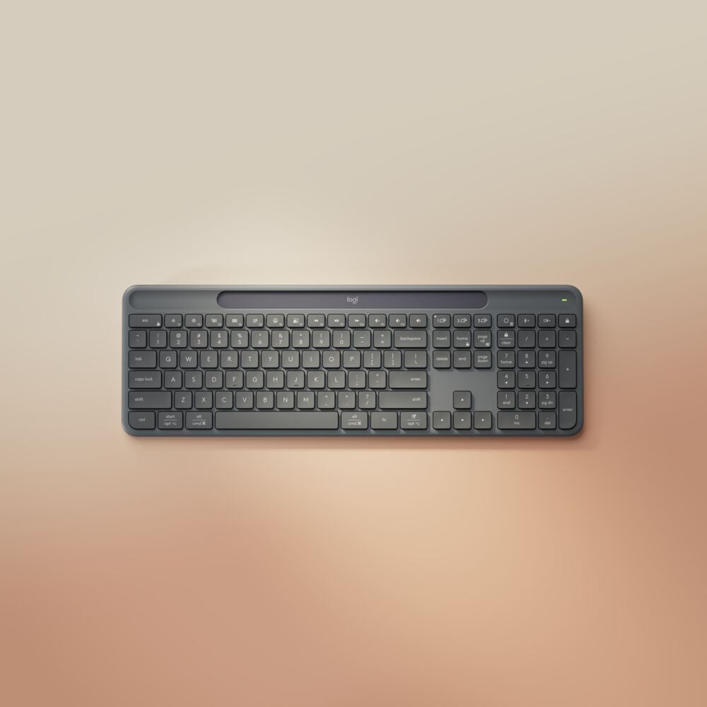 Logitech Slim Solar+ for Business – Keyboard – Bluetooth & 2.4 GHz – QWERTZ (CH) – Graphite
