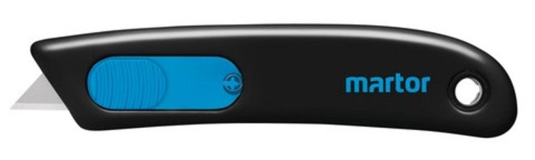 Martor Secunorm Smartcut – Sicherheitsmesser, automatisch einziehbar, schwarz/blau, 20 Stk.