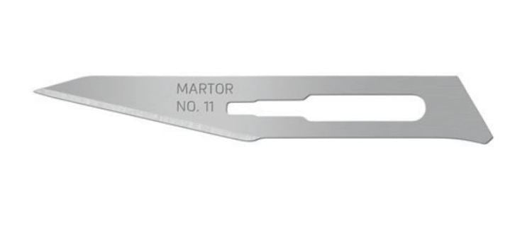 Martor Skalpellklinge Nr. 11 Stahl – 10 Stk – 2-seitiger Schliff