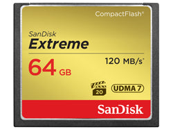 SanDisk Extreme CF-Karte – 64 GB, 120 MB/s Lesegeschwindigkeit, 85 MB/s Schreibgeschwindigkeit