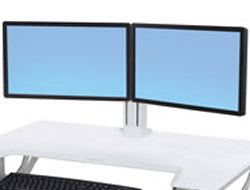 Ergotron WorkFit Dual Wandhalterung – bis 24", 12,7 kg, weiss