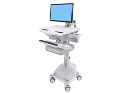 Ergotron StyleView SLA Elektrifizierter IT-/Medizin-Fahrwagen – LCD-Arm, doppelte Schublade