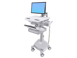 Ergotron Multimedia-Wagen, 2 Fächer, Aluminium, höhenverstellbar