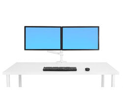 Ergotron LX Dual Stacking Arm – Monitorarm, Dual, bis 24", 18,1 kg, Lift, Weiss