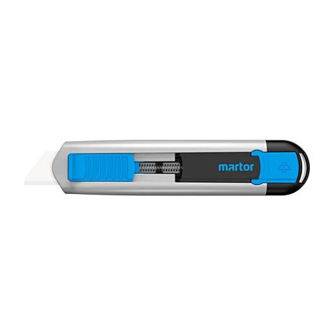 Martor Secunorm 525 – Sicherheitsmesser, Schnitttiefe 18 mm, Aluminium, automatisch einziehbar, 1 Stk.