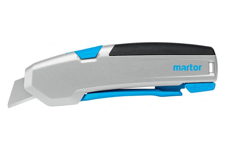 Martor Secupro 625 – Sicherheitsmesser mit Trapezklinge, Schnitttiefe 21 mm, Aluminium, 10 Stk.