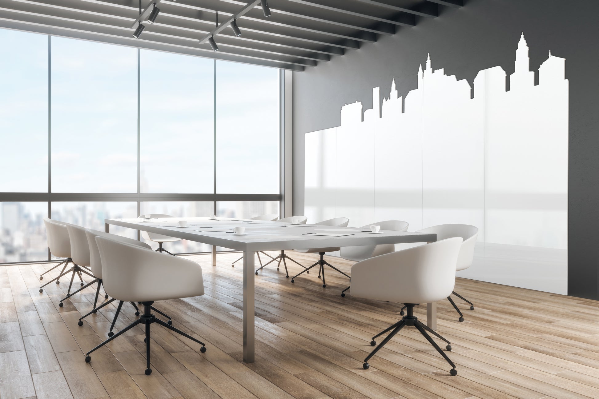 Magnetoplan Infinity Wall X 1041100 Whiteboard – Emaille, magnetisch, rahmenlos – 105 × 204 cm
