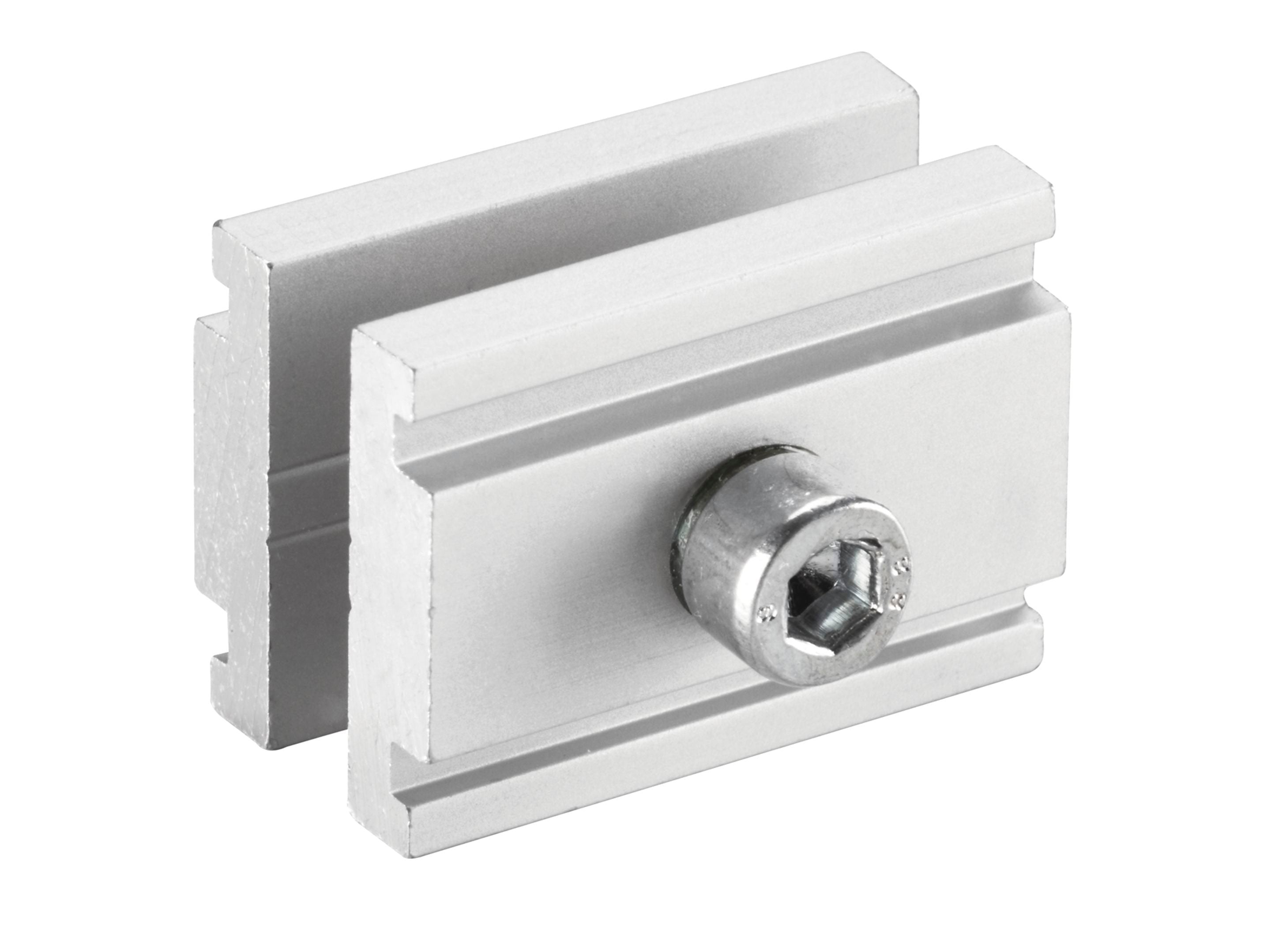 Magnetoplan Adapter-Schloss – 109 × 70 × 32 mm, für Systemtafeln mit Vierkant- oder Achtkantsäulen (12 mm Abstand)
