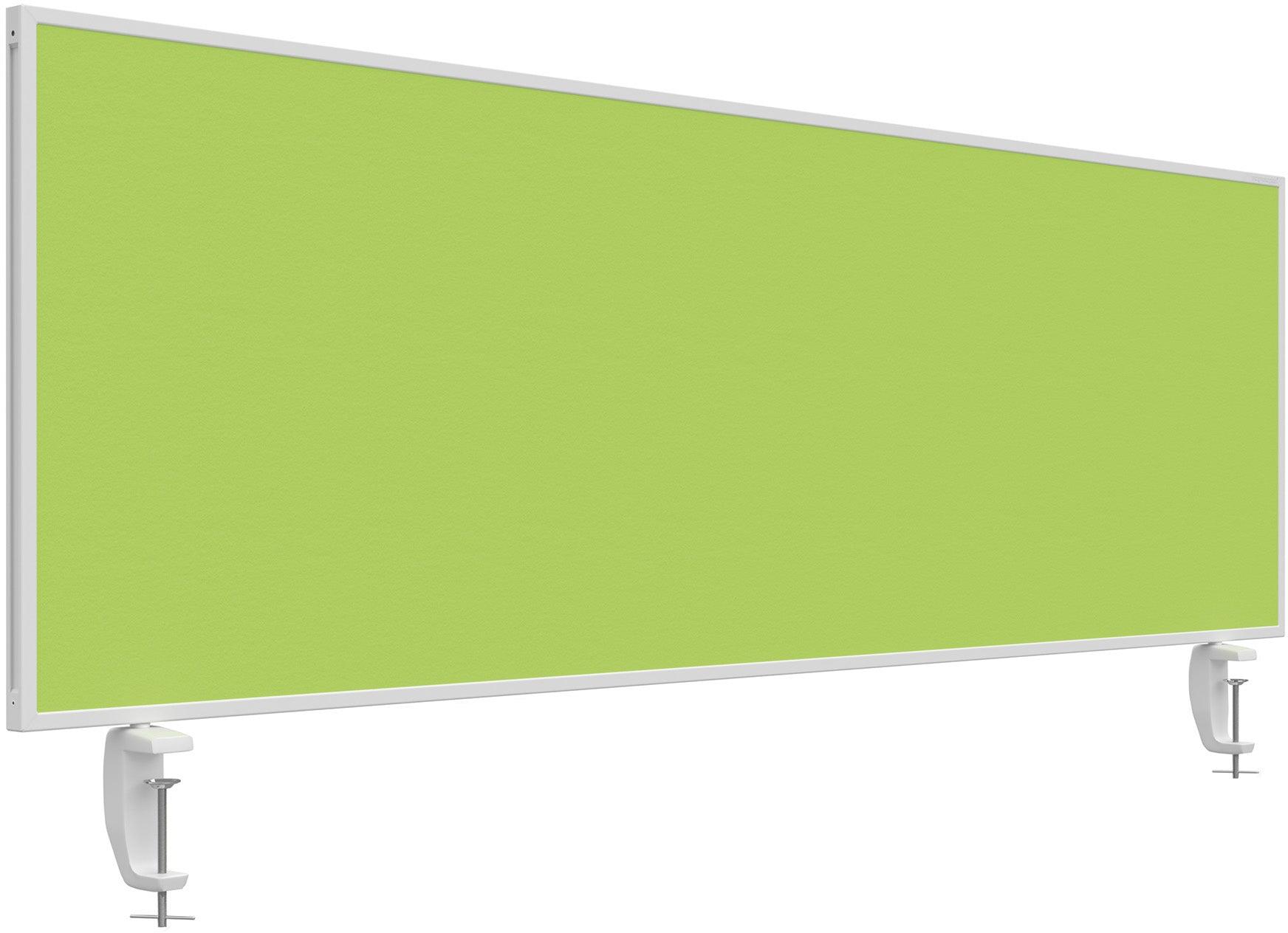 Magnetoplan Tischtrennwand VarioPin – 1'600 × 500 mm, Filz, grün, mit Klemmen, doppelseitig
