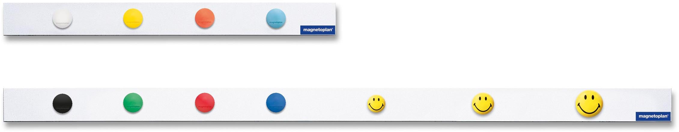Magnetoplan Magnetschiene – selbstklebend – weiss – 70×50×1090 mm – 10 Stk.