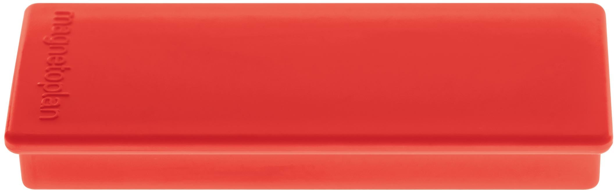 Magnetoplan Tafelmagnete – 55 × 22 mm, 10 Stk., rot