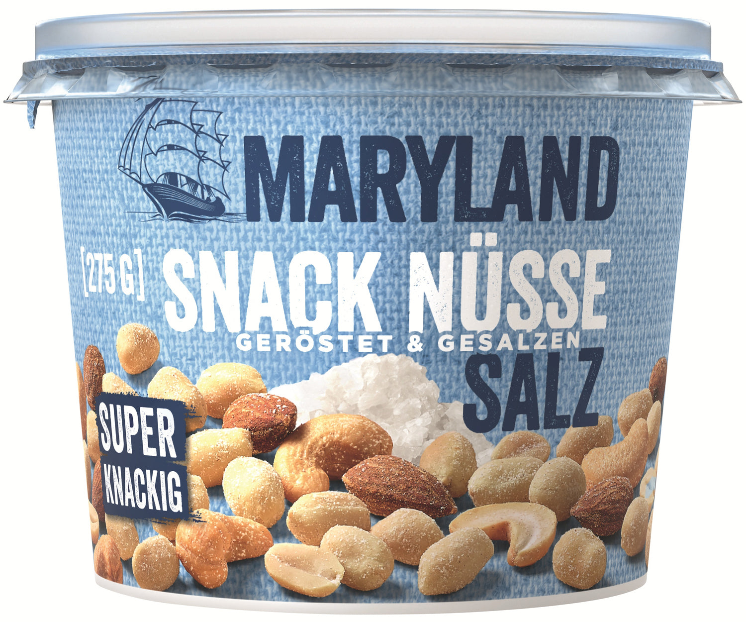 Maryland Snack Nüsse – geröstet & gesalzen, vegan – 275 g