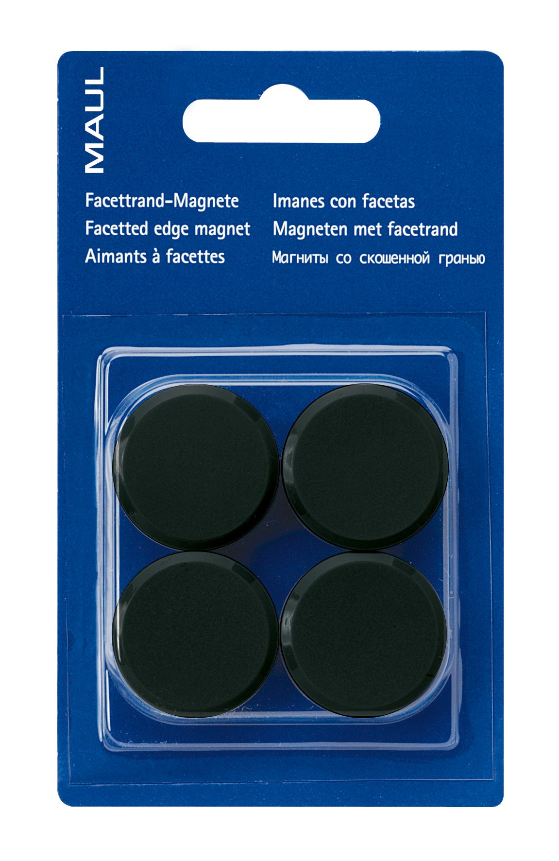 MAUL Tafelmagnete – Ø 30 mm, 4 Stk., schwarz