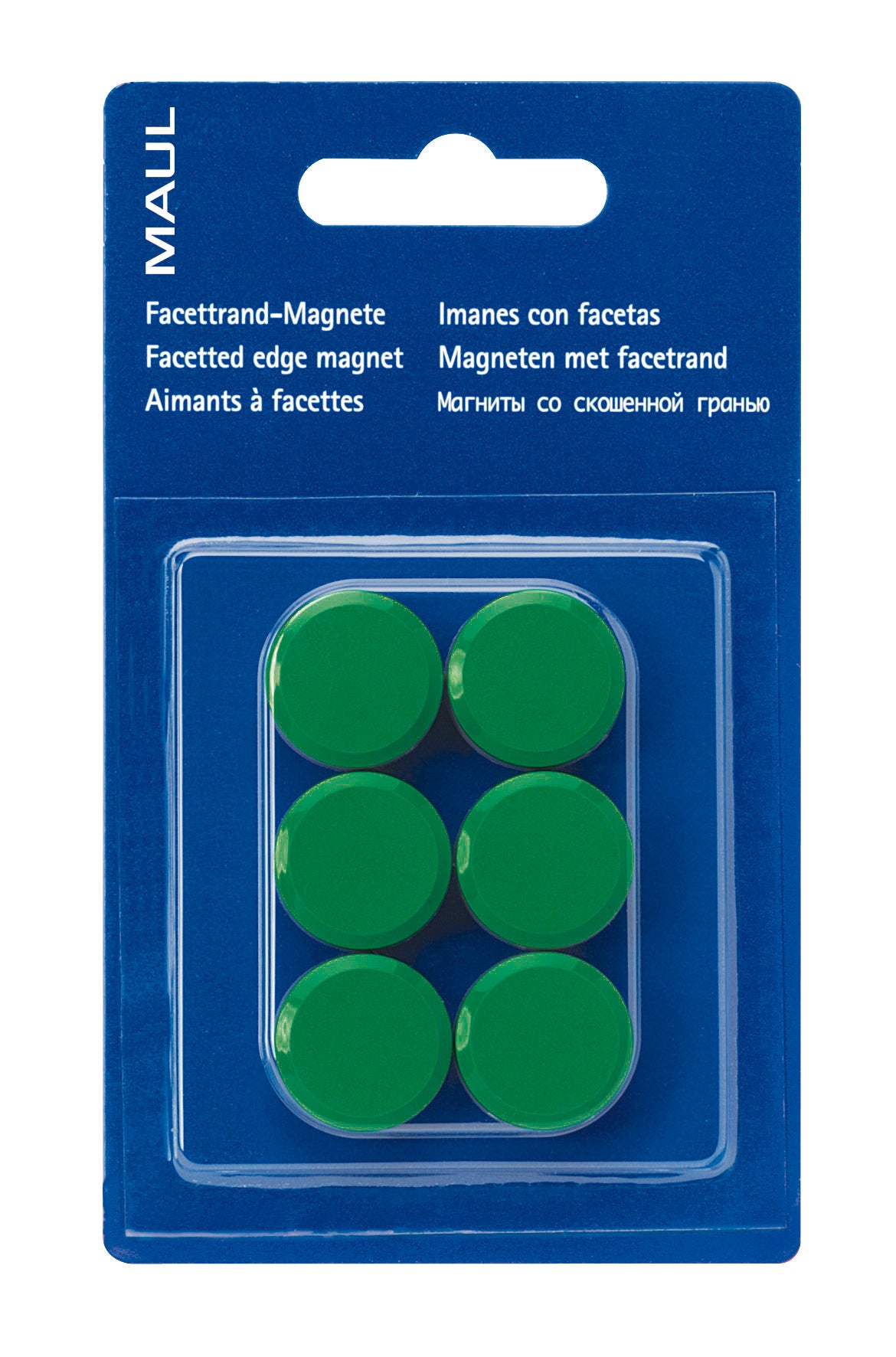 MAUL Tafelmagnete – Ø 20 mm, 6 Stk., grün