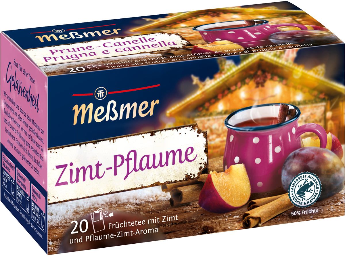 Messmer Früchtetee Zimtpflaume – Teebeutel 20 Beutel