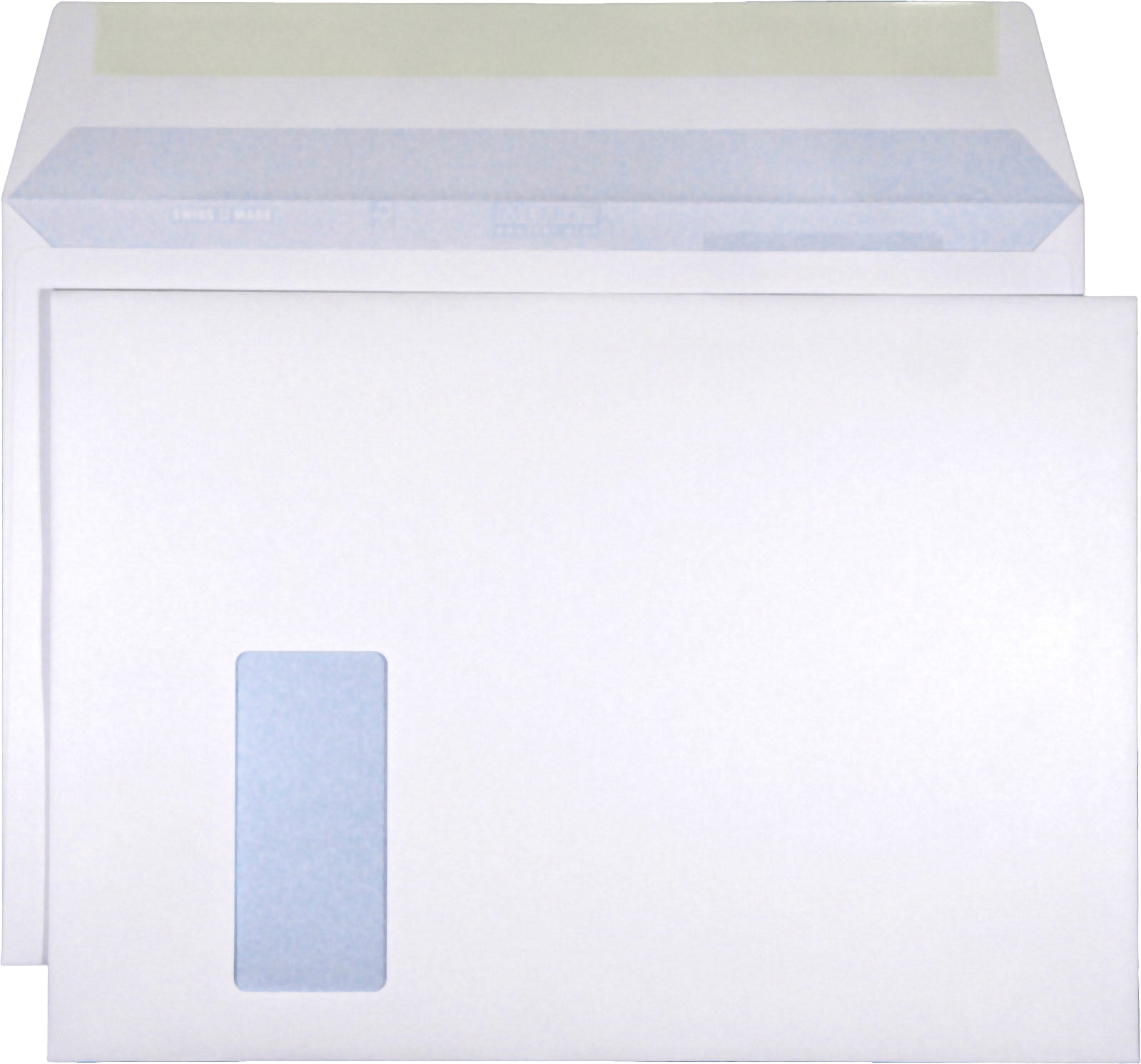Mettler Couvert C4, Fenster links, Nassklebung, ultraweiss, 120 g/m² – 250 Stk.